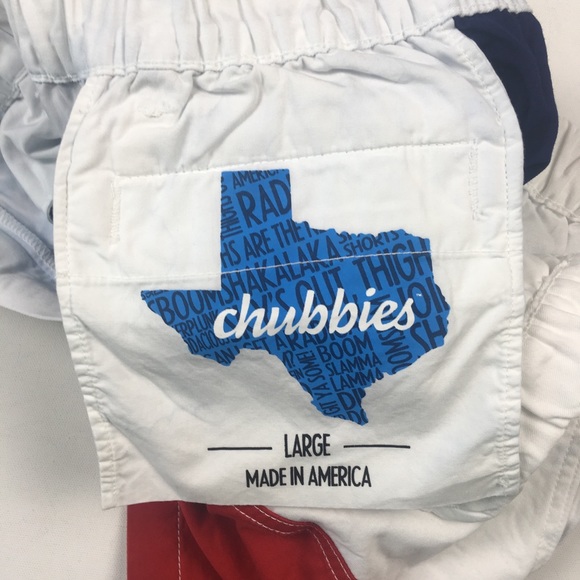 Chubbies Texas Red White Blue Shorts Mens Flag - Picture 3 of 6